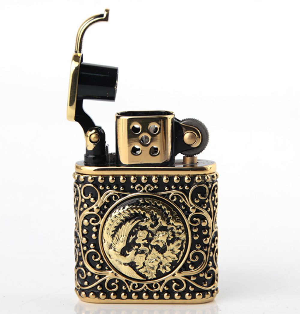 Vintage Kerosene Windproof Lighter, Brass Cigarette Lighters (WITHOUT KE... - $24.95