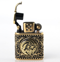 Vintage Kerosene Windproof Lighter, Brass Cigarette Lighters (WITHOUT KE... - £19.65 GBP