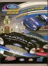 2002 Homestead Ford 400 Program Kurt Busch Win Championship - £26.14 GBP