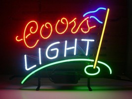 New Coors Light Golf Beer Neon Sign 17&quot;x14&quot; - £104.47 GBP