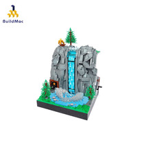 The Waterfall Sculpture with Mine and Mountain Building Kit 2424 Pieces - $382.34