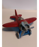 Green Toys Airplane Red Blue Gray Made of 100% Recycled Plastic Made in USA - £6.64 GBP