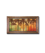 Bronze Framed Palm Paradise by John Seba Canvas Art (22 in x 40 in Frame... - £146.93 GBP