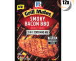 Full Box 12x Packets McCormick Grill Mates Smoky Bacon BBQ Flavor Marina... - $36.20