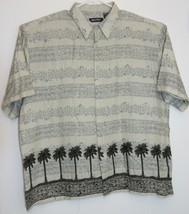 Puritan Hawaiian Palm Trees Pattern Mens Short Sleeve Island Shirt XL (46-48) - £22.01 GBP