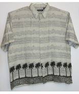 Puritan Hawaiian Palm Trees Pattern Mens Short Sleeve Island Shirt XL (4... - £22.39 GBP