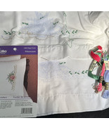 Bucilla Elegant Roses Pillowcases Cross Stitch Kit Partially Done w/ flo... - £10.35 GBP