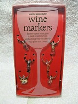 Boston Warehouse Wine Markers 6 Drink Glass Christmas Charms-Cocktails-Party-RV! - £13.54 GBP