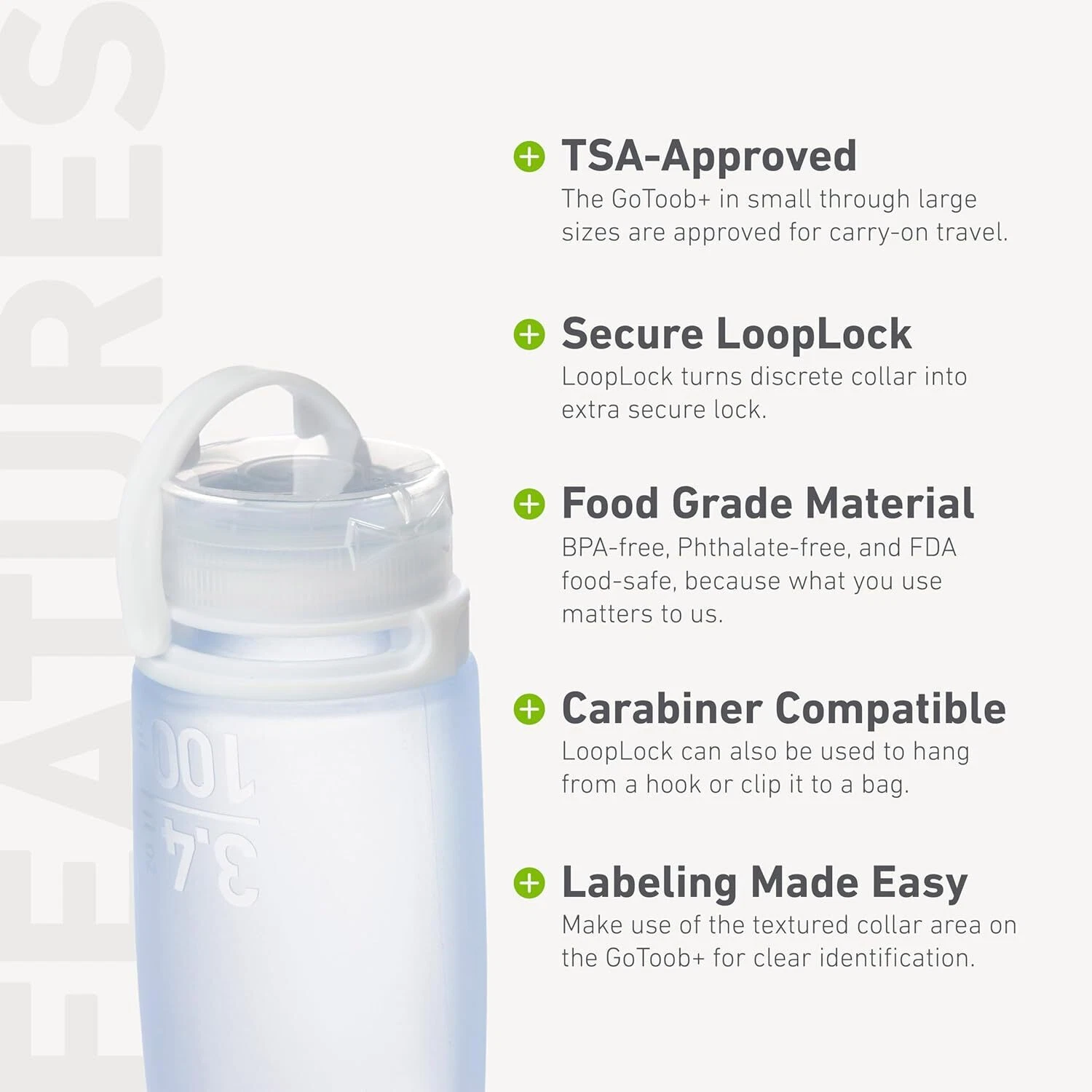 Humangear GoToob+ Large 3.4oz - Clear - $19.75