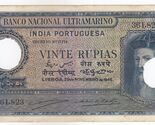 Inde Portugais 20 Roupies, 1945, Annulé, Banco Nacional Ultramarino, P37... - $108.92