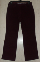 Excellent Womens Eddie Bauer Curvy Fit Boot Cut Burgundy Corduroy J EAN S Size 10 - £25.62 GBP