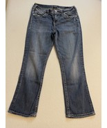 Silver Jeans Cropped Suki High Capri Fluid Denim Women’s Size 29/23 Flap... - £15.80 GBP