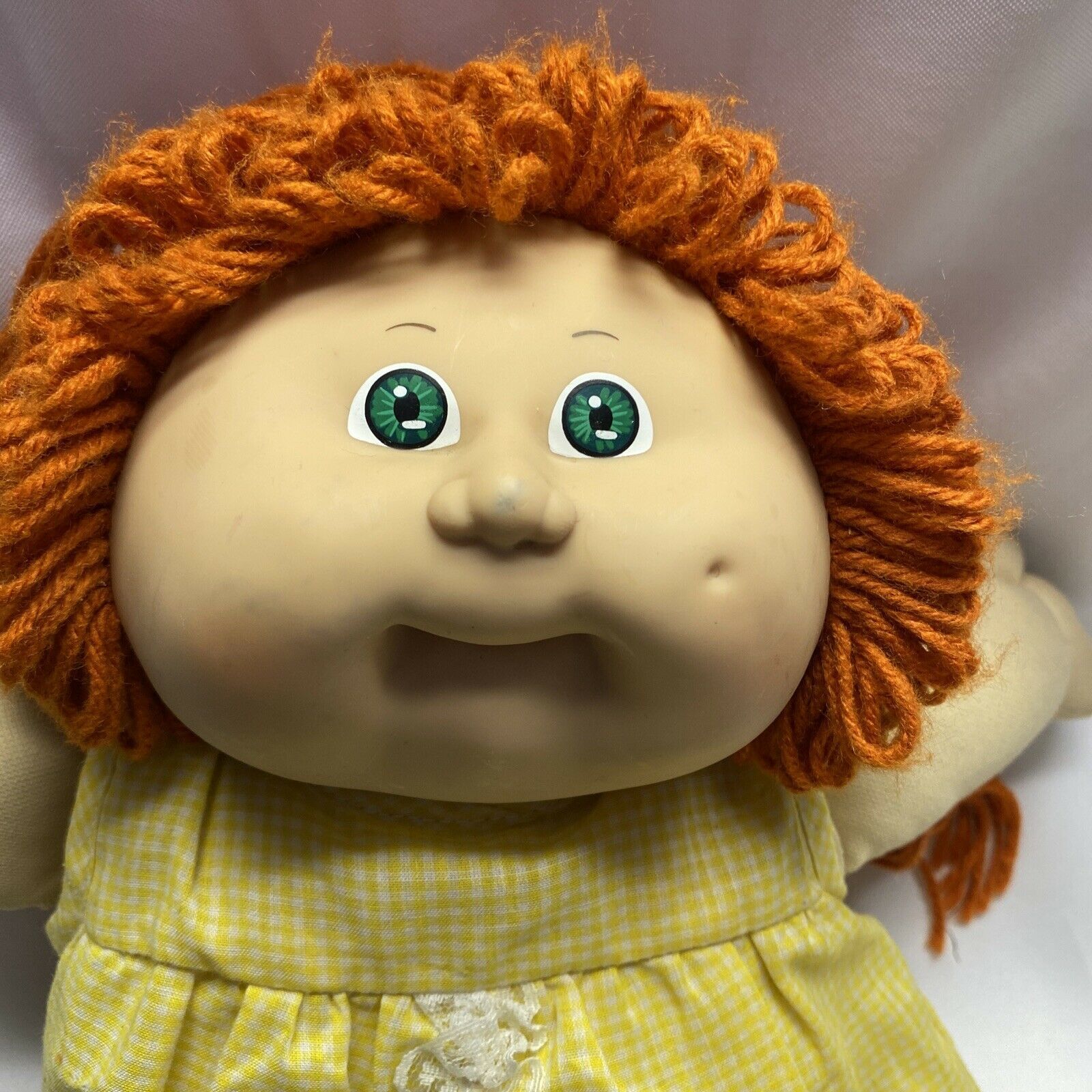 Cabbage patch doll red hair sales green eyes