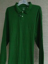 Saddlebred 2XL Polo Shirt L/S Pique Cotton Blend Pique Knit Forest Green - $18.80