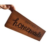 Wooden Metal Happiness Is Homemade Rustic Sign 3D Cabincore Lodge 12”x4”... - £13.89 GBP
