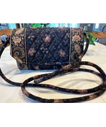 Vera Bradley Vintage Crossbody Organizer Black Walnut Wallet with Strap ... - $599.04 MXN