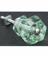 Depression Glass Cabinet Knobs Antique Coke Bottle Green Vintage Set Of 4 - $460.70 MXN