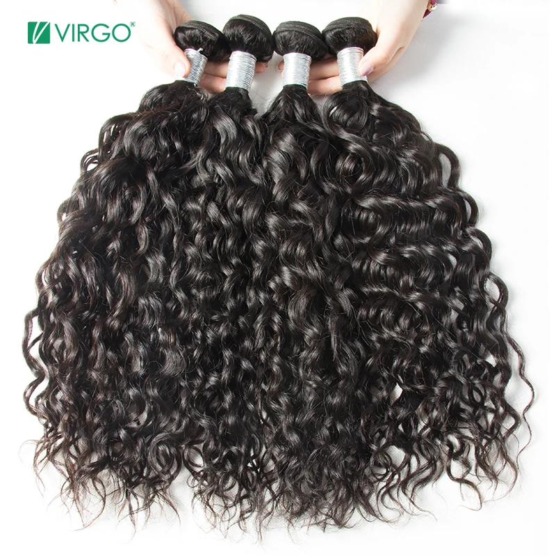 Virgo Water Wave Bundles Human Hair 10A Brazilian Virgin Bundles Weaving 3 4 - £35.62 GBP+