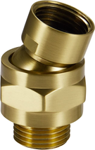 Solid Brass Shower Head Swivel Ball Adapter, Adjustable Shower Arm Exten... - £18.85 GBP