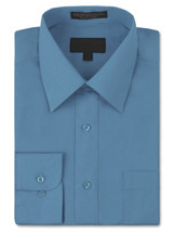 Men&#39;s Classic Fit Long Sleeve Wrinkle Resistant Button Down Dress Shirt - L - £16.54 GBP