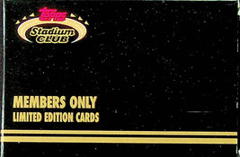 Topps Stadium Club - Members Only, Part I - 1991 Ltd Edition Cards - Sealed - $8.59