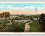 Entrance to Fort Ticonderoga New York NY WB Postcard O2 - $2.92