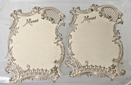 2 Two Antique Die Cut Menu Boards for Personal Place Settings - $304.32 MXN