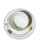 Villeroy &amp; Boch &quot;Mon Jardin&quot; Vitro-Porcelain Fruit Design Teacup &amp; Sauce... - $543.23 MXN