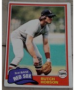 Butch Hobson, Red Sox, 1981  #595 Topps Baseball Card,  GOOD CONDITION - £0.77 GBP