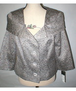 Womens $748 12 Worth New York Jacquard Jacket Blazer Metallic Silver NWT... - £591.93 GBP