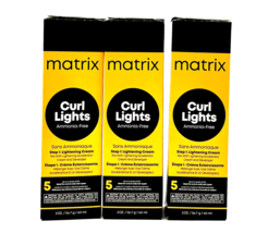 Matrix Curl Lights Ammonia Free Step 1 Lightening Cream 2 oz -3 Pack - £23.70 GBP