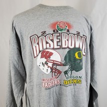 Rose Bowl 2012 T-Shirt Long Sleeve XXL Gray Wisconsin Badgers vs Oregon Ducks - £14.93 GBP