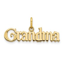 14K Yellow Gold Grandma Charm Grandmother Pendant Jewerly 11mm x 25mm - £63.79 GBP