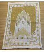 Vintage Antique Completed Finished Cross Stitch Church 14 X 10 Unframed KG - €18,85 EUR