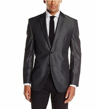 NEW NWT Perry Ellis Men&#39;s Slim Fit Suit Separate Blazer ONLY Charcoal Tw... - £71.21 GBP