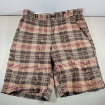 Banana Republic Shorts Mens 31 Brown Tan Stripes With Pockets  - £8.76 GBP
