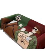Anyhouz Throw Blanket Brown Faux Cashmere Sofa Cover Human Cartoons Tass... - £105.90 GBP