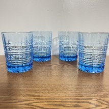 Cristal D&#39;Arques Carrolton Blue Double Old Fashioned Set of 4 Cut Crysta... - $44.09