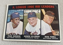 1967 Topps American League Home Run Leaders Robinson, Killebrew, Powell (c) - $10.68