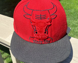 Chicago Bulls Windy City New Era 59Fifty Hat Cap Red 7 5/8 Hardwood Clas... - £16.79 GBP