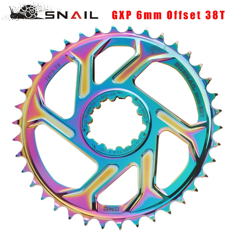 RIRO MTB Mountain Bike Offset 3/ 6GXP 30T/32T/34T/36T/38T bicycle chainring fit  - £101.71 GBP