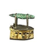 Glazed Slug Box Sad Iron Figurine w Green Slug Handle signed 1983 Glazed... - £92.98 GBP