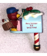 Ornament Merry Christmas To A Special Friend Mail Box Bird Vintage 1991 ... - $5.99