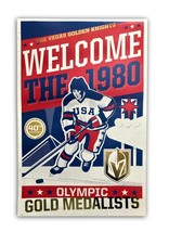 Vegas Golden Knights 1980 Miracle On Ice 40th Anniversary 11x17 Poster Game 2/21 - £68.13 GBP