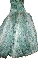 New 38 Carlos Miele Womens 4 Silk Runway Gown Dress Strapless Silk Green Snake  - £6,764.88 GBP