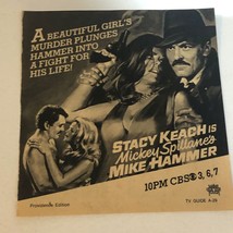 Mickey Spillane&#39;s Mike Hammer TV guide Print Ad Stacy Keach TV1 - $5.93