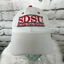 SDSU San Diego State University Mens One Sz Hat White Snapback Ball Cap Flaw - £15.86 GBP