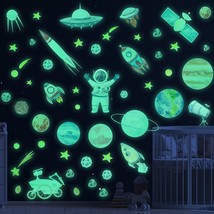 Glow in The Dark Planet and Space Solar System Wall Stickers - £19.18 GBP