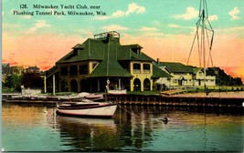 Vtg Postcard c 1908 Milwaukee Yacht Club postcard Milwaukee WI EA Bishop Unused - £4.77 GBP