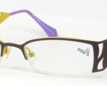 YOU'S Brillen 664 60 Matt Dunkel Mauve / Mikado Gelb Brille 50-19-135 - $77.24